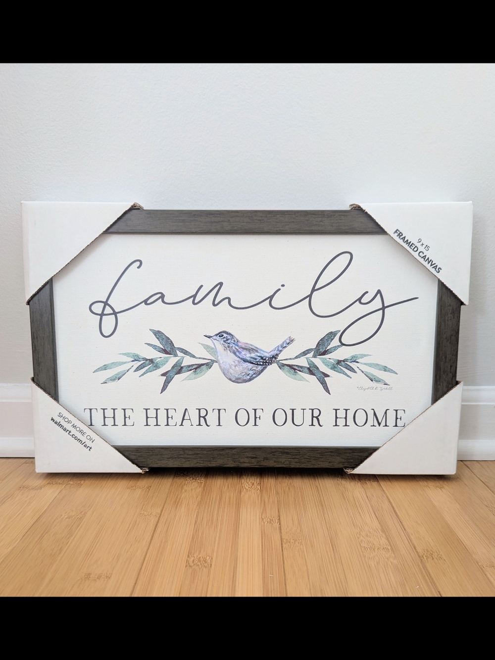 Family Wall Art Canvas - White and Gray